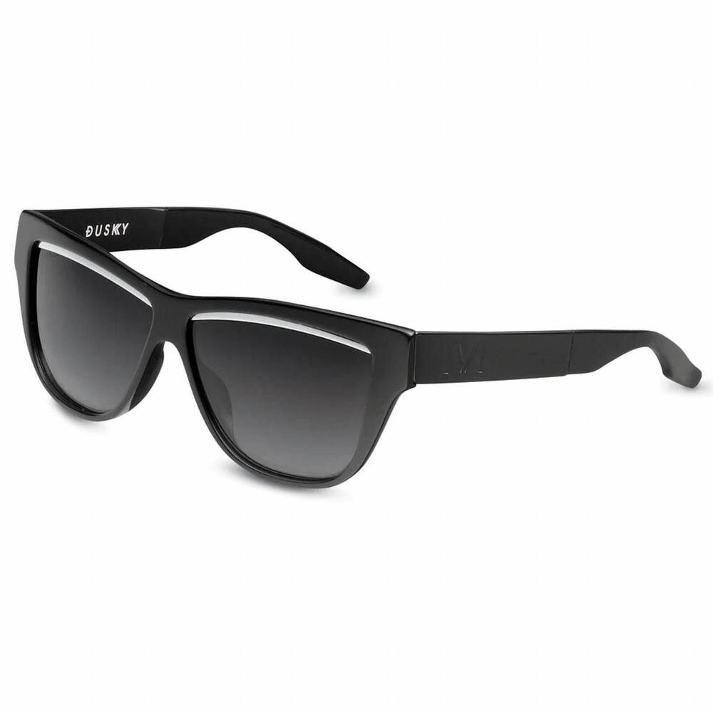 NEW IVI VISION women's dusky sunglasses in polished black - brushed black / grey